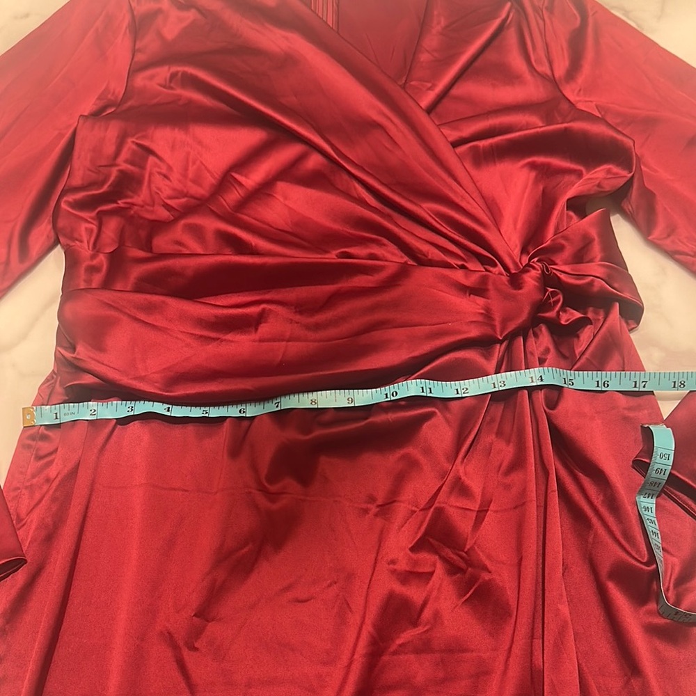 Lane Bryant Rich Red Satin Dress - NWT - Picture 8 of 11